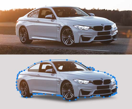 car clipping path